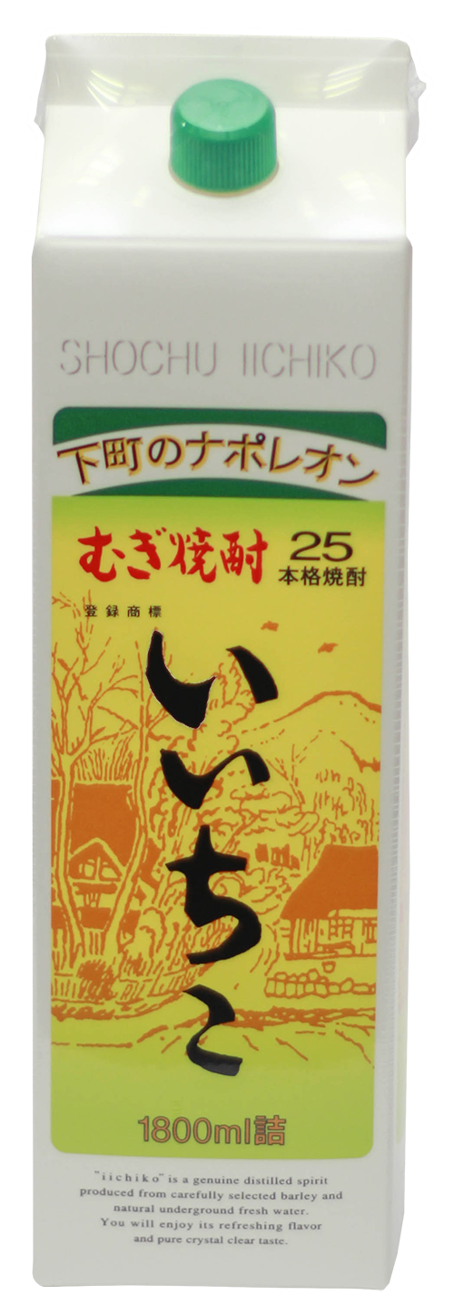 Iichiko Mugi Shochu Paper Pack 25% 1.8ltr